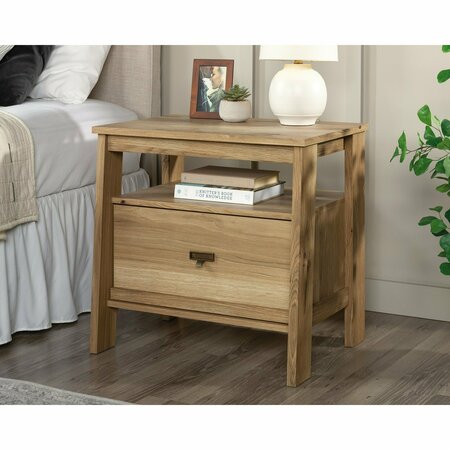 SAUDER Trestle Night Stand To , Drawer with metal runners and safety stops features T-lock assembly system 433917